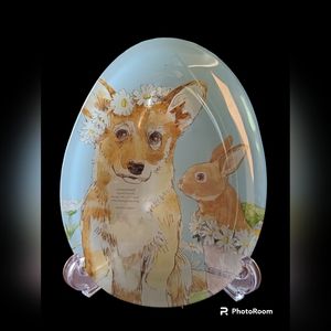 Prima Design glass egg shaped plate